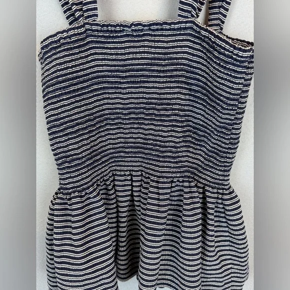 Madewell Texture & Thread Smocked Peplum Tank Top- Size Medium - Picture 7 of 10